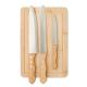 Juego tabla y cuchillos Sharp chef Ref.MDMO6298-MADERA 