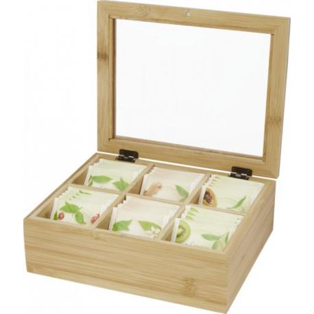 Caja de té de bambú Ocre