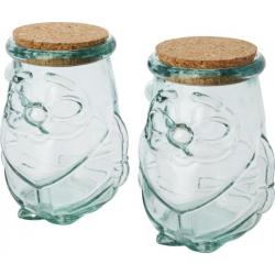 Juego de dos recipientes de vidrio reciclado Airoel