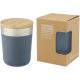 Vaso de 300 ml de acero inoxidable con aislamiento al vacío de cobre y tapa de bambú Lagan Ref.PF100670-AZUL HIELO 