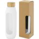 Botella de vidrio borosilicato con agarre de silicona de 600 ml Tidan Ref.PF100666-BLANCO 