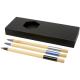 Set de bolígrafos de bambú de 3 piezas Kerf Ref.PF107779-NEGRO INTENSO/NATURAL 