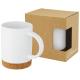 Taza de cerámica de 425 ml con base de corcho Neiva Ref.PF100901-BLANCO 
