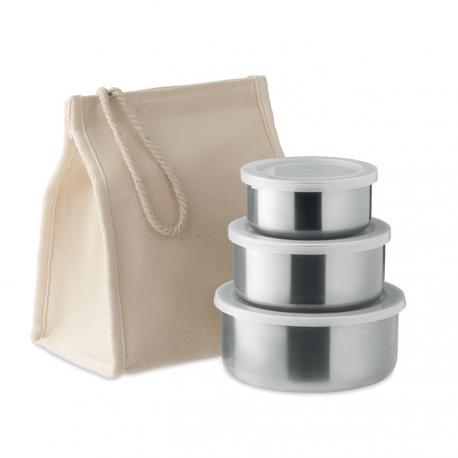 Set 3 fiambreras acero inox Temple