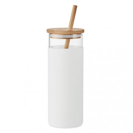 Vaso de 450 ml con tapa bambú Strass
