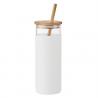 Vaso de 450 ml con tapa bambú Strass