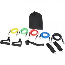 Set de 5 bandas elásticas para fitness en bolsa de PET reciclado Arnold