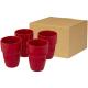 Set de regalo de 4 vasos apilables de 280 ml Staki Ref.PF100686-ROJO 
