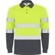 Polo técnico manga larga de alta visibilidad Polaris L/S Ref.RHV9306-PLOMO/AMARILLO