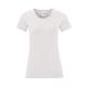 Camiseta blanca de mujer Iconic 140g/m2 Ref.1317-BLANCO