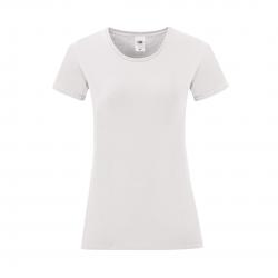 Camiseta blanca de mujer Iconic 140g/m2