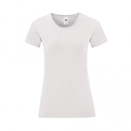 Camiseta blanca de mujer Iconic 140g/m2
