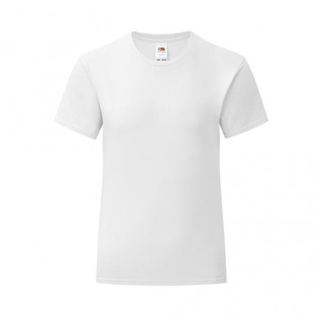 Camiseta de niña blanca Iconic 140g/m2