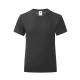 Camiseta de niña color Iconic 150g/m2 Ref.1329-NEGRO