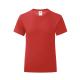 Camiseta de niña color Iconic 150g/m2 Ref.1329-ROJO