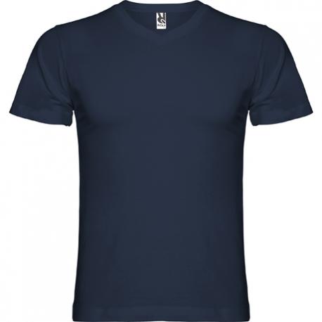 Camiseta corta con escote en pico Samoyedo 155g/m2
