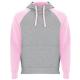 Sudadera bicolor unisex Badet Ref.RSU1058-GRIS VIGORÉ/ROSA CLARO