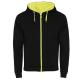 Chaqueta de felpa no perchada Fuji Ref.RSU1105-NEGRO/AMARILLO FLUOR