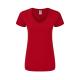 Camiseta de mujer color Iconic V-Neck 150g/m2 Ref.1327-ROJO