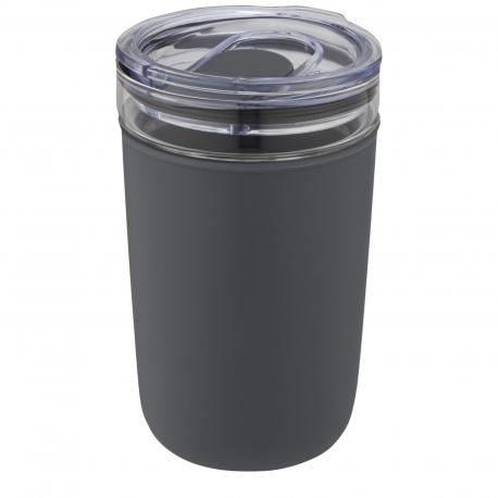 Vaso de vidrio de 420 ml con pared exterior de plástico reciclado Bello