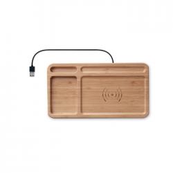 Cargador inalámbrico de madera Cleandesk