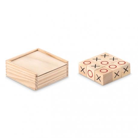 Juego tres en raya de madera Tic tac toe