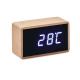 Reloj despertador y temperatura Miri clock Ref.MDMO9921-MADERA 