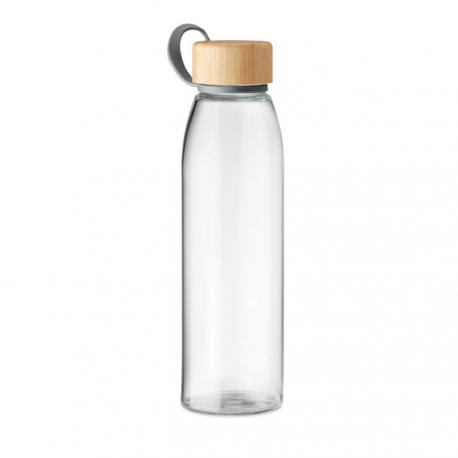 Botella personalizada de vidrio 500ml Fjord white