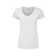 Camiseta blanca de mujer Iconic V-Neck 140g/m2 Ref.1319-BLANCO