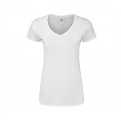 Camiseta blanca de mujer Iconic V-Neck 140g/m2