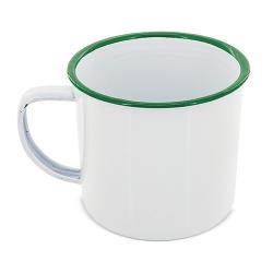 Mug metálica esmaltada “retro” reborde