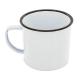 Mug metálica esmaltada retro con reborde 350ml Ref.CF60050-NEGRO 