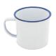 Mug metálica esmaltada retro con reborde 350ml Ref.CF60050-AZUL 