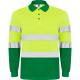 Polo técnico manga larga de alta visibilidad Polaris L/S Ref.RHV9306-VERDE/AMARILLO