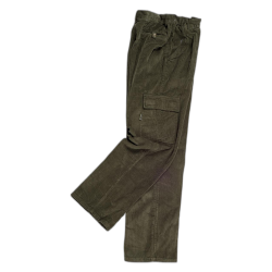 Pantalón de pana con cintura elástica y multibolsillos