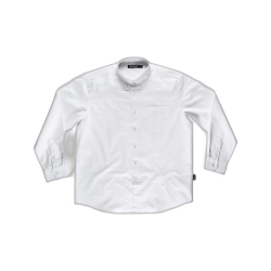 Camisa de manga larga con un bolso de pecho tejido oxford
