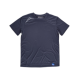 Camiseta técnica manga corta con detalles fluorescentes y bolsillo en el pecho con cremallera oculto WORKTEAM S6611 Ref.WTS6611-MARINO