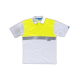 Polo manga corta combinado AV WORKTEAM C3441 Ref.WTC3441-BLANCO/AMARILLO AV