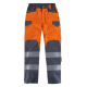 Pantalón multibolsillos combinado con alta visibilidad WORKTEAM C2715 Ref.WTC2715-NARANJA AV/GRIS OSCURO