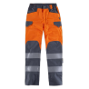 Pantalón multibolsillos combinado con alta visibilidad WORKTEAM C2715