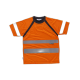 Camiseta manga corta combinada con alta visibilidad WORKTEAM C2941 Ref.WTC2941-NARANJA AV/NEGRO