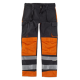 Pantalón multibolsillos alta visibilidad WORKTEAM C2914 Ref.WTC2914-NEGRO/NARANJA AV