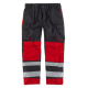 Pantalón multibolsillos alta visibilidad WORKTEAM C2914 Ref.WTC2914-NEGRO/ROJO