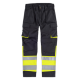 Pantalón multibolsillos combinado alta visibilidad WORKTEAM C2918 Ref.WTC2918-NEGRO/AMARILLO AV