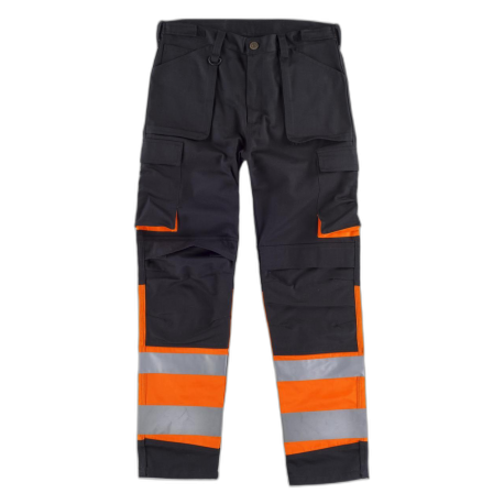 Pantalón multibolsillos combinado alta visibilidad WORKTEAM C2918