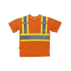 Camiseta manga corta con cintas reflectantes combinadas WORKTEAM C3645 Ref.WTC3645-NARANJA AV/AMARILLO AV