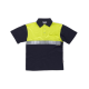 Polo manga corta con canesú combinado WORKTEAM C3841 Ref.WTC3841-MARINO/AMARILLO AV