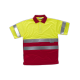 Polo combinado alta visibilidad manga corta WORKTEAM C3860 Ref.WTC3860-AMARILLO AV/ROJO