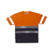 Camiseta manga corta combinada AV WORKTEAM C3941 Ref.WTC3941-NARANJA AV/MARINO