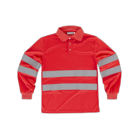 Polo manga larga Rojo AV WORKTEAM C3837